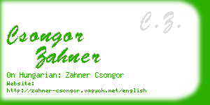 csongor zahner business card